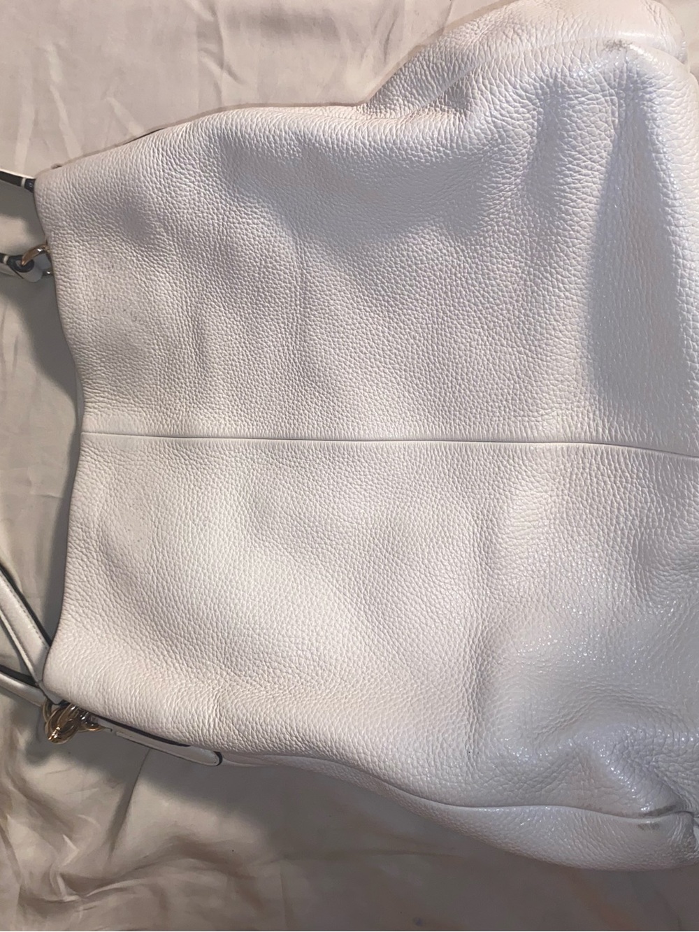 Coach White Leather Shoulder Bag - Classic Everyday Tote